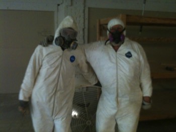  Ron & Bob clean a new wahrehouse space, circa 2008 