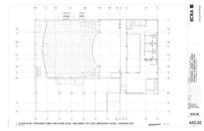 Pantages Theatre stage and seating plan